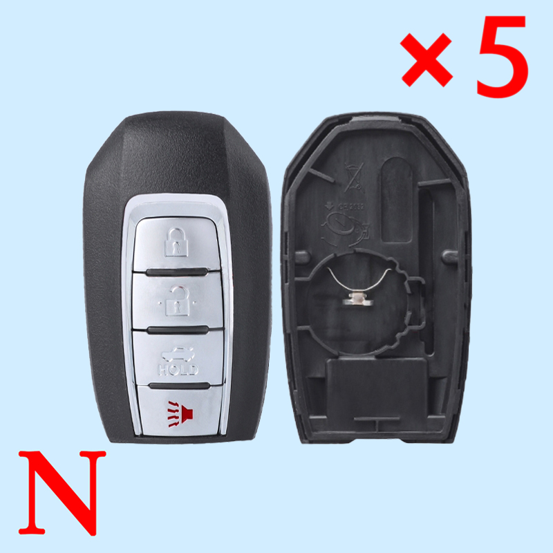 Smart Remote Key Shell 4 Button for Nissan - pack of 5 