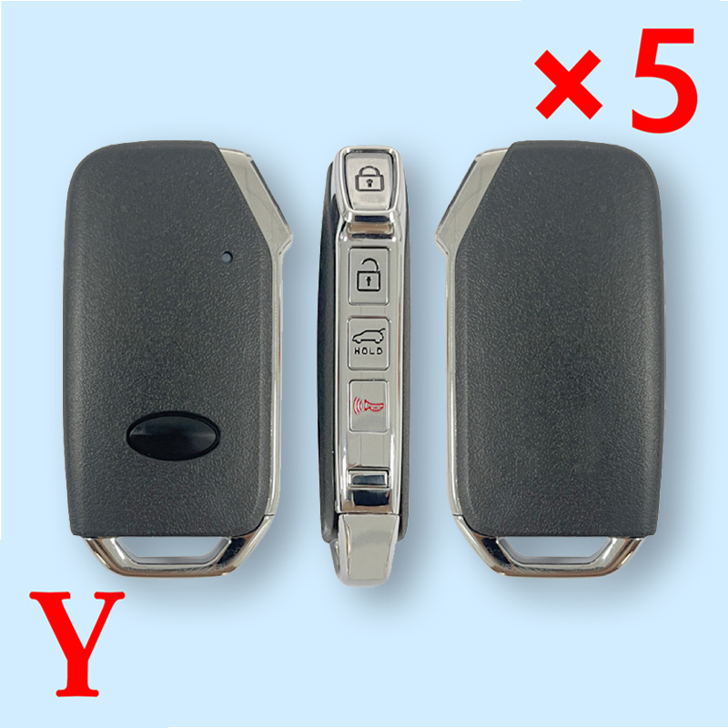 Applicable to Kia 3+1-button car key shell, suitable for VVDI XZKA82EN car replacement shell. -Pack of 5