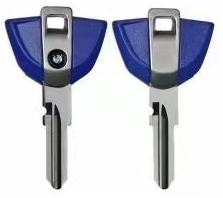 Transponder Key Shell for BMW Motorbike Blue Color - Pack of 5