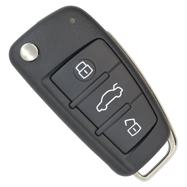 for Audi A6 Q7 3 Button 434MHz Flip Keyless Go Smart Key with 8E Chip With Logo