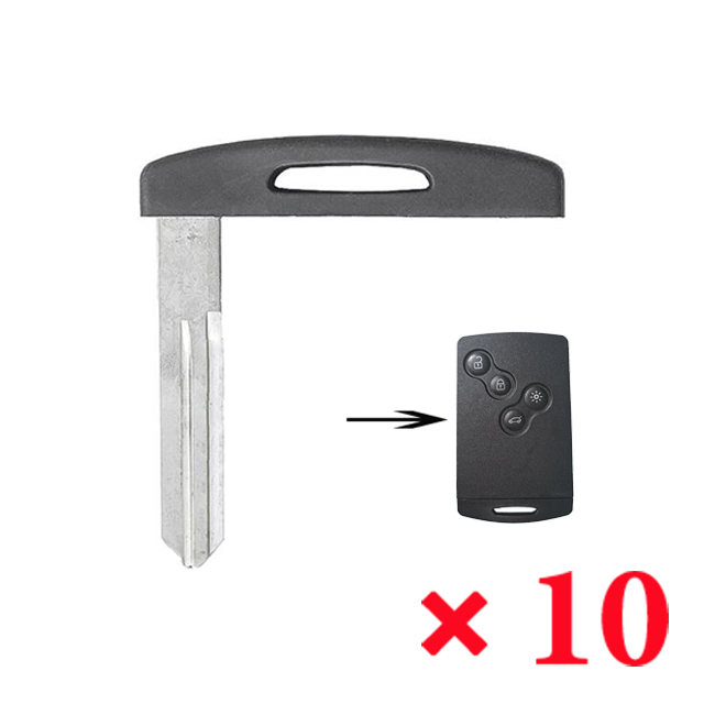 Remote Card Emergency Key Blade for Renault - Pack of 10