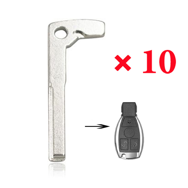 Chrome Remote Key Blade for Mercedes  10 pcs