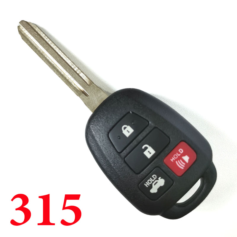  3+1 Buttons 315 MHz Remote Head Key for Toyota RAV4 Highlander 2013-2018 - GQ4-52T (H Chip)