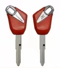 Motorcycle Transponder Key Shell for Kawasaki Red- Pack of 5