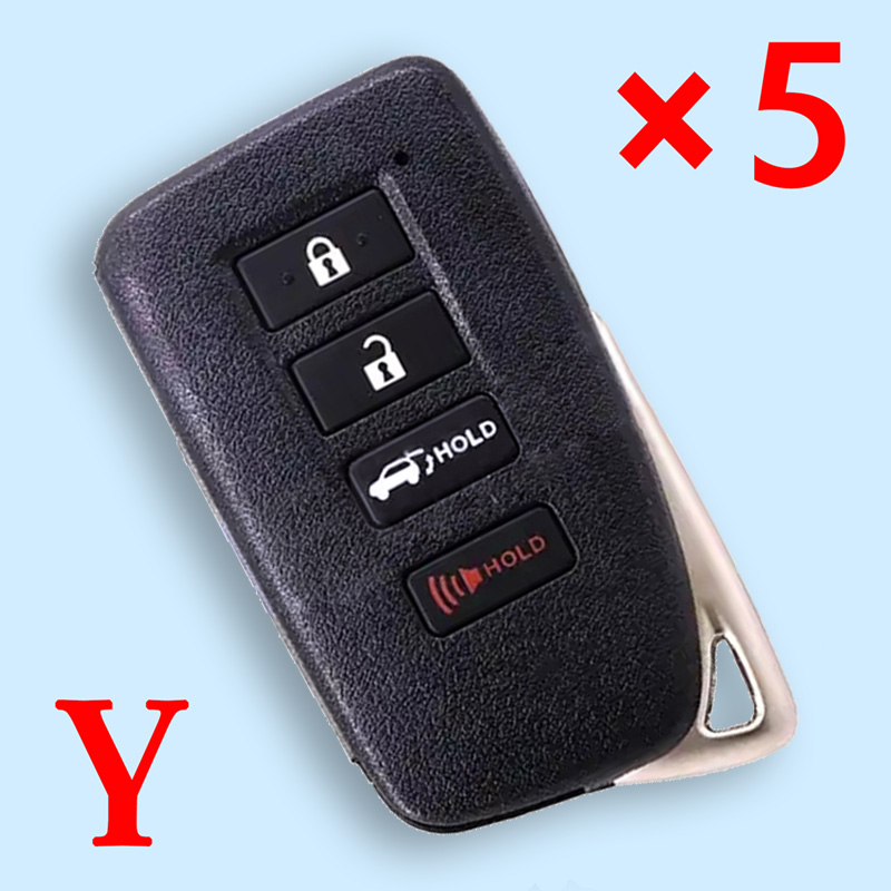 Smart Remote Control Key Case for Lexus (SUV) TOY12 (Matte Surface) Model E- pack of 5 