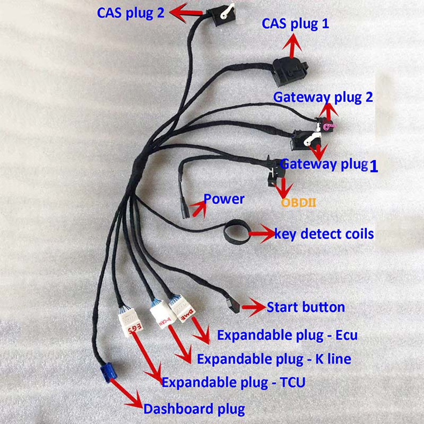Test Platform Key Adapting Cable Kit for BMW CAS4