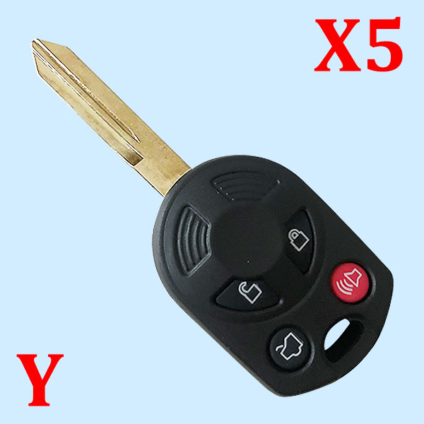  2017-2019 Ford 5-Button Remote Smart Key SHELL w/ Hatch for M3N-A2C931426 / M3N-A2C93142600 (SKS-FD-060)