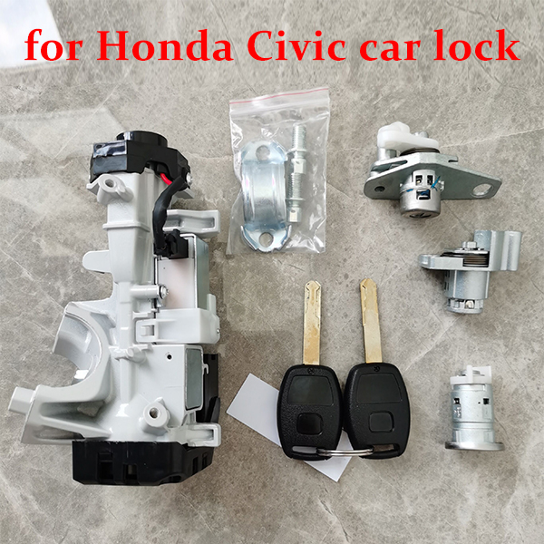 2006-2008 Honda Civic Ignition Auto Lock Cylinder And Left Door Cylinder Complete Set Coded
