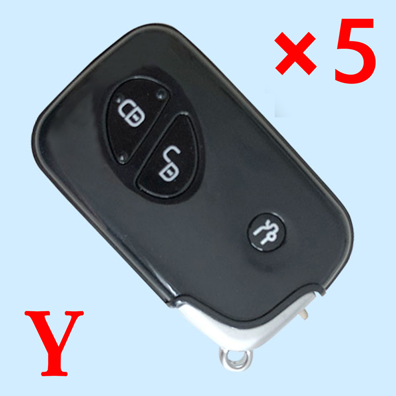 3 Buttons Smart Remote Key Shell for BYD S6 G3 F3 F0 L3 Replacement Car Key Blanks Case with Left groove blade 5pcs