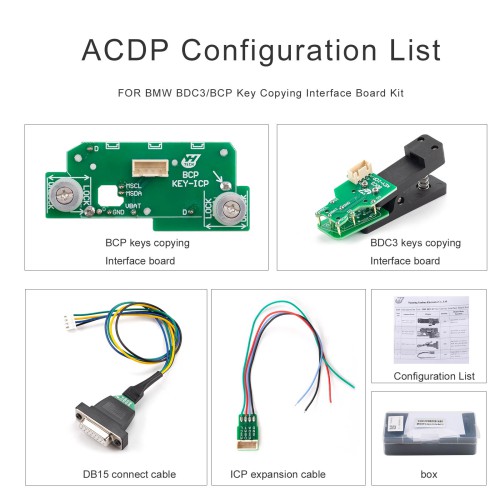 ACDP BMW BDC3 BCP KEY COPY Interface board kit With Module 38 License