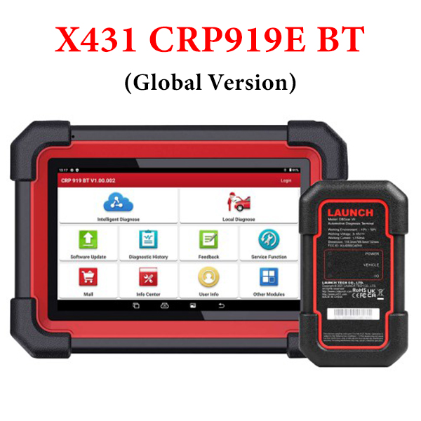 Launch CRP919E BT Diagnostic Scanner - Supports CAN FD DoIP and ECU Coding 