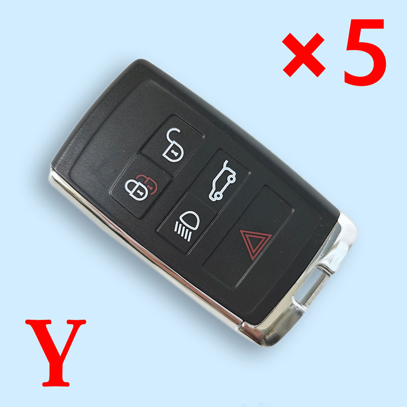 5 Buttons Smart Key Shell for 2010-2020 Jaguar  Land Rover for BKOBJTF10A  - 5pcs
