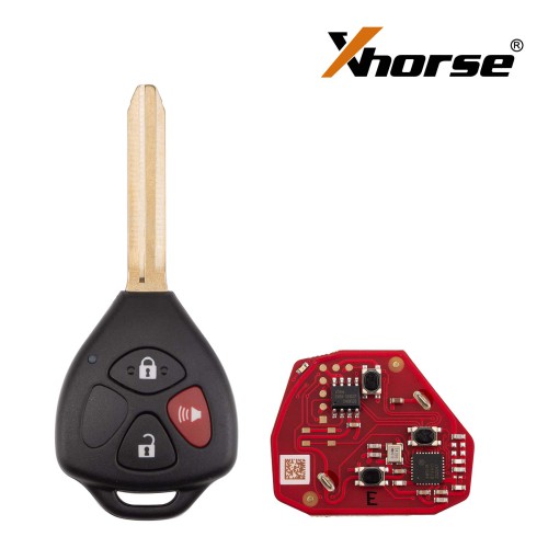 XHORSE XKTO24EN for Toyota Models Right 3 Buttons Triangle Second Generation Wired Remote - Pack of 5
