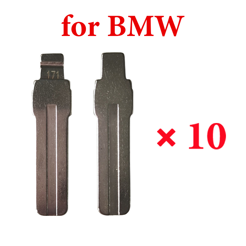 171# Key Blade for BMW Motorcycle Folding Flip Remote Key Blade Replacement - Pack of 10