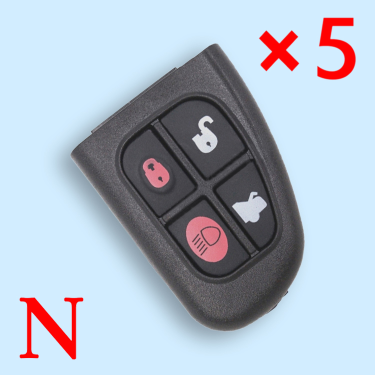 Remote Key Shell 4 Button for Jaguar XJ8 S-type X-Type - pack of 5 