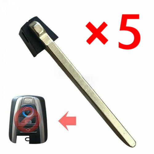 Replacement Uncut Spare Remote Emergency Key Blade for 2015-2017 BMW i3 / i8-pack of 5