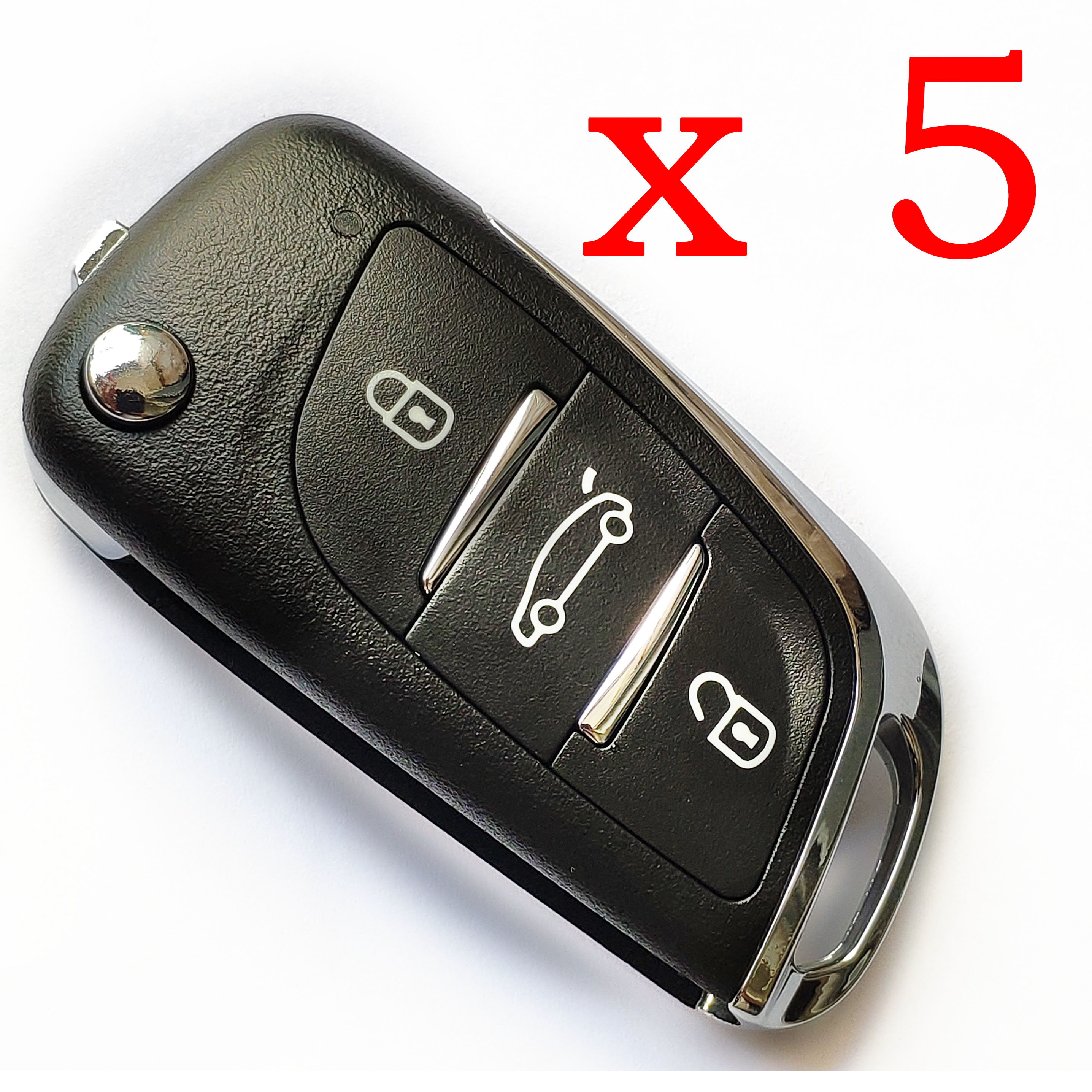 5 pieces Xhorse VVDI DS Wire Type Universal Remote Key - with Blades & Logos - XKDS00EN