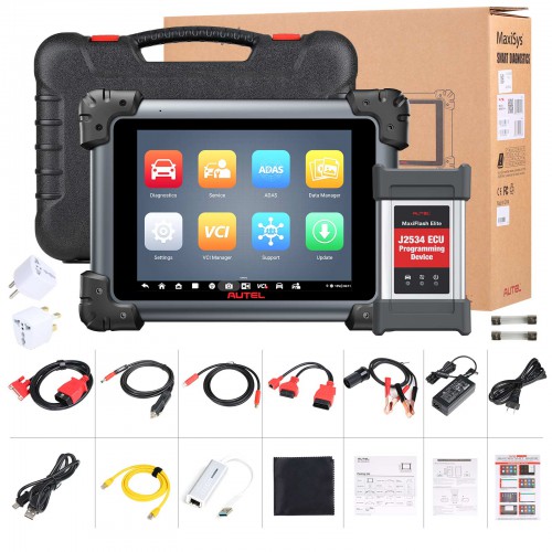 Autel MaxiSys MS908S Pro II Diagnostic Scanner with J2534 ECU Programming Coding Adapter