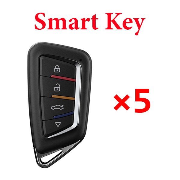 Xhorse Universal Smart Key - 4 Buttons Knife Style - XSKF30EN   - Pack of 5