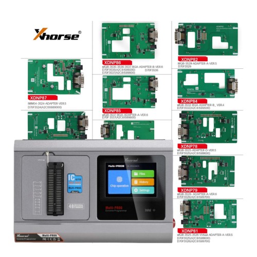 [US/EU/UK Ship] Xhorse Multi Prog Multi-Prog Programmer with MQB48 XDNPM3GL 13pcs Set Solder-Free Adapters