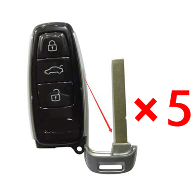 Smart Emergency Key Blade for 2019~2021 New Audi A6 A7 A8- Pack of 5