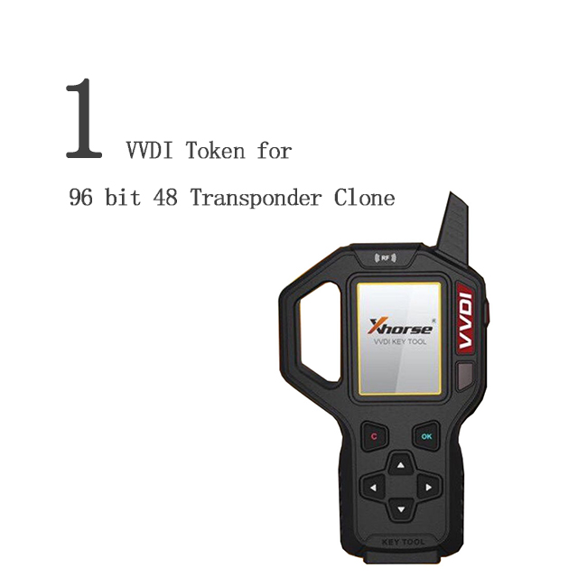 1 token for 96 bit 48 Chip Transponder Clone Function - Work for VVDI2 & VVDI Key Tool
