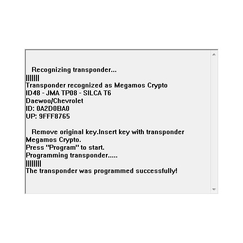 TMPro Software Module 187 for Key Copier Onto TS48 Transponders for Daewoo Chevrolet KIA Pontiac ID48 Megamos Crypto Keys