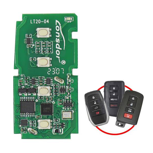 Lonsdor LT20-04NJ Universal Smart Remote PCB 40 / 80 Bit & 8A for Toyota / Lexus 4 Buttons 433 / 315 MHz