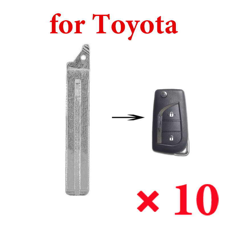 Toyota Hilux 2016 TOY48 Blade for Flip Remote Key -  Pack of 10