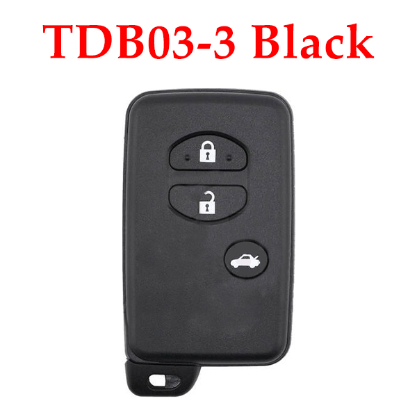 KeyDiy KD TDB03-3 Toyota Universal Smart Key With Black Key Shell 