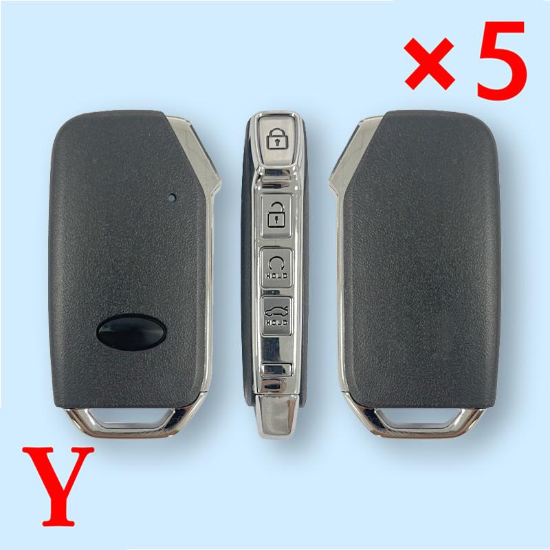 Applicable to Kia 4-button car key shell, suitable for VVDI XZKA82EN car replacement shell. -Pack of 5