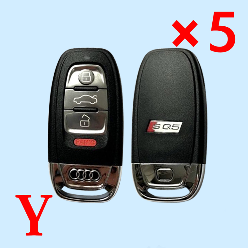 Top Quality Fob Replacement 4 Buttons for Audi SQ5 Remote Key Shell - pack of 5