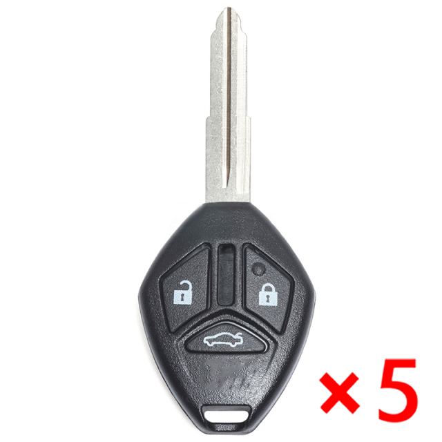 Remote Key Shell 3 Button For Mitsubishi Lancer Eclipse Galant 07-13 Right Blade No Logo - pack of 5 