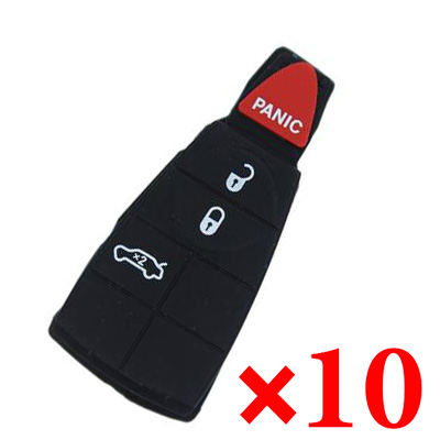 4 Buttons Modern Fobic Remote Shell for Dodge (10 pcs)
