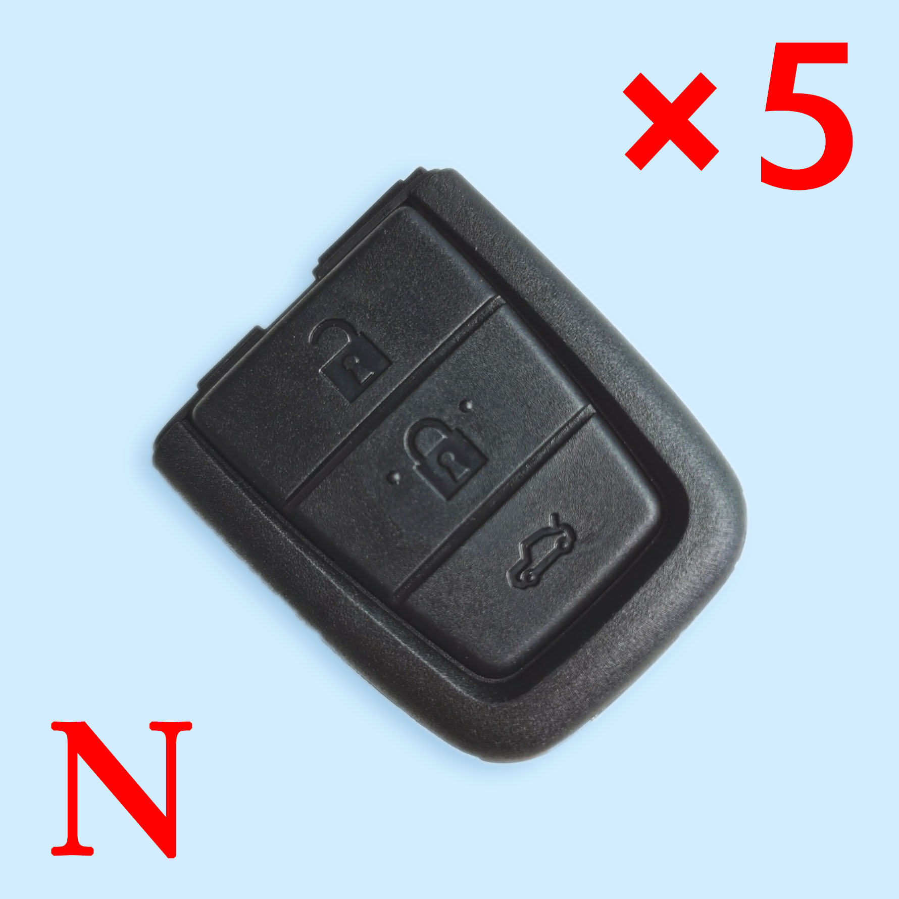 3 Button Genuine Remote Rubber 92245049 for Chevrolet Caprice Lumina (5pcs)