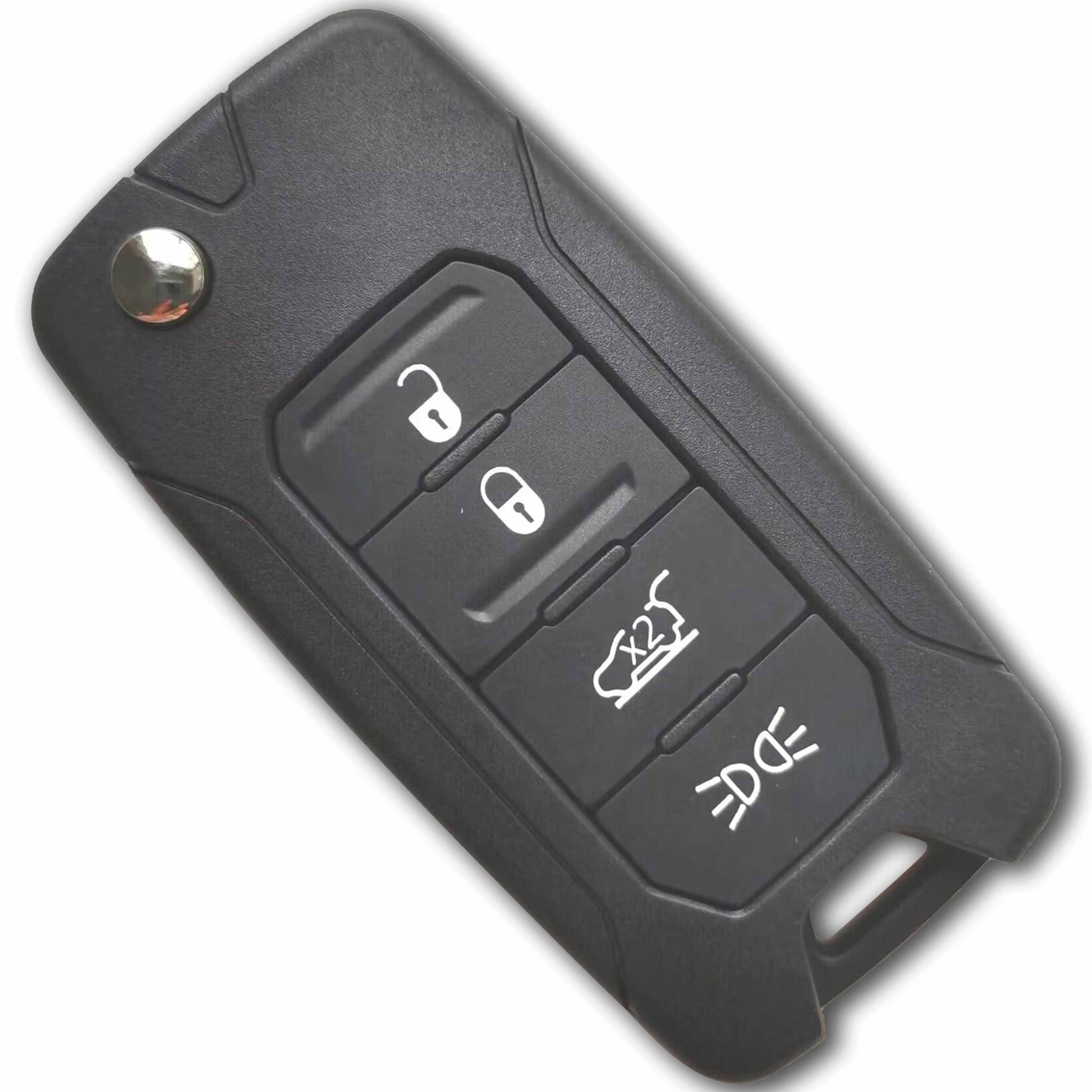 (433Mhz) 2AD FTF I5A M433TX Flip Remote Key For Jeep Renegade