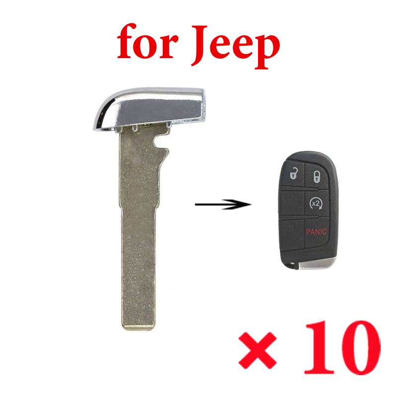 Jeep Compass Renegade Smart Key Emergency Blade SIP22 Type - Pack of 10