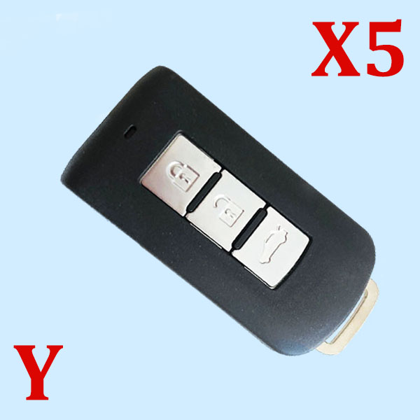 3 Buttons Smart Key Remote Shell for Mitsubishi with blade (5pcs)