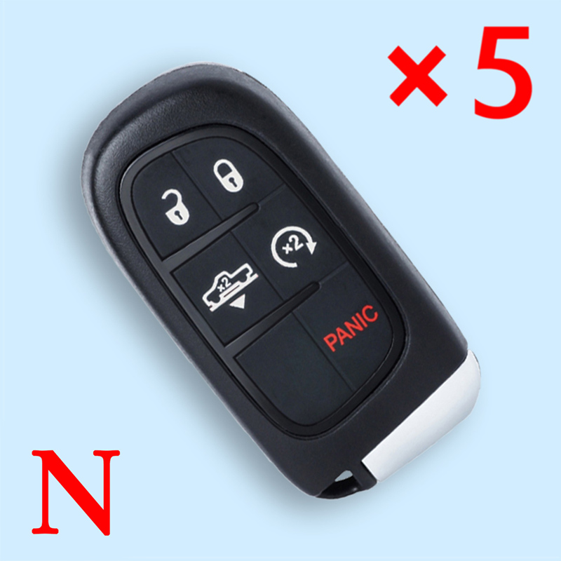 5 Buttons Smart Remote Key Shell for Jeep - without Logo - Pack of 5 