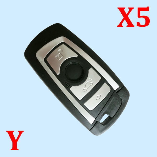 4 Buttons Smart Key Shell for BMW Cas4 - Pack of 5