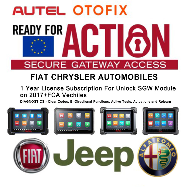 [Online Activation] Autel European FCA Chrysler Fiat Alfa SGW Security Gateway Unlock Service for Autel /OTOFIX Tools