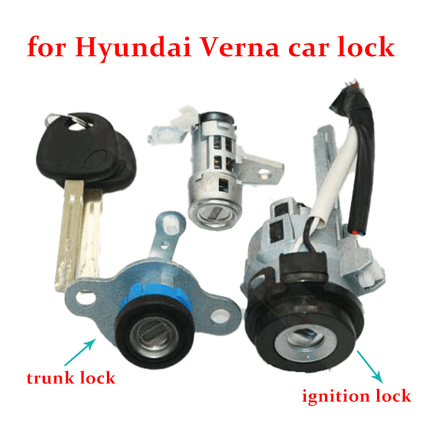 Hyundai Verna Ignition Door And Trunk Lock Cylinder with Keys / Coded