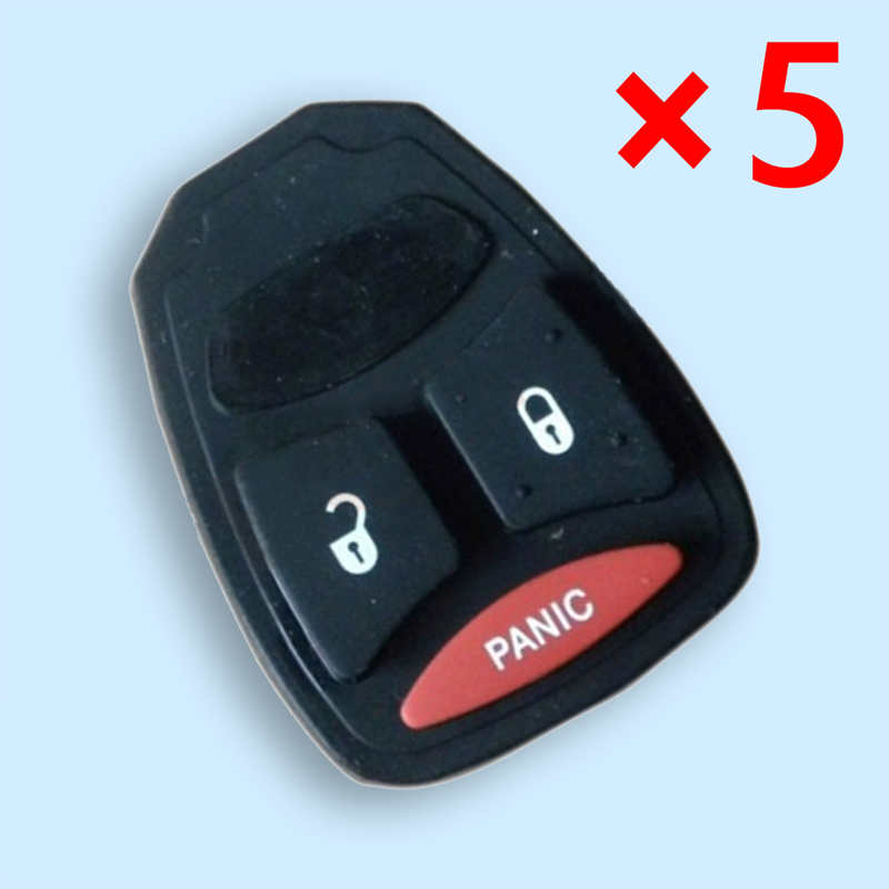Remote Rubber 2+1 Button for Chrysler Big Button - pack of 5 