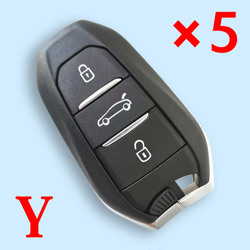 3 Buttons Smart key shell  for  Citroen C5- Pack of 5