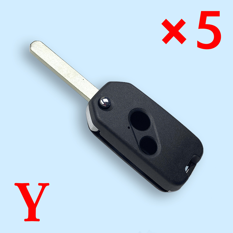 2 Buttons Remote Key Shell for Honda - Pack of 5