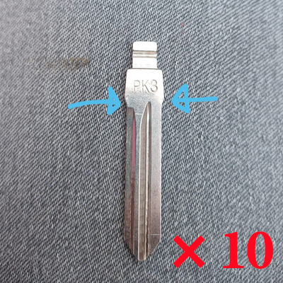 Replacement for New Uncut PK3 Key Blade for Transponder Ignition GM Car Key B107 PT04 -  10 pcs 