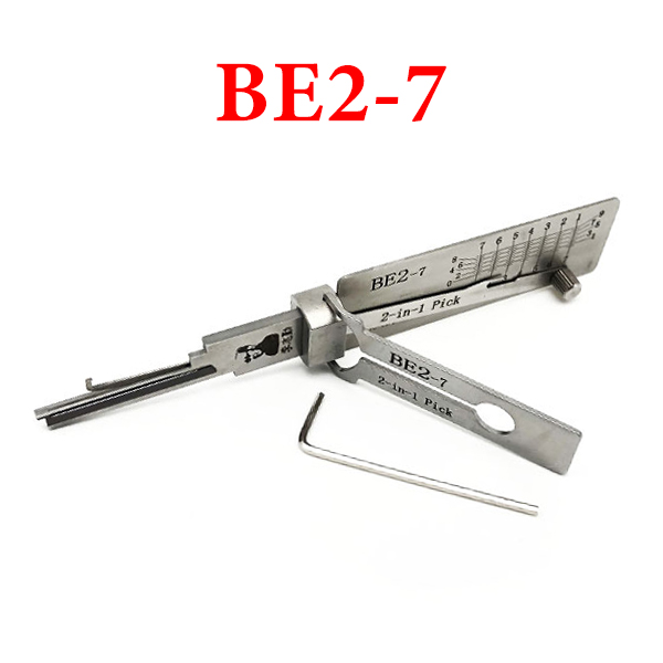 Original Lishi - BE2-7 BEST A / 7-Pin / 2-in1 Residential Tool / AG