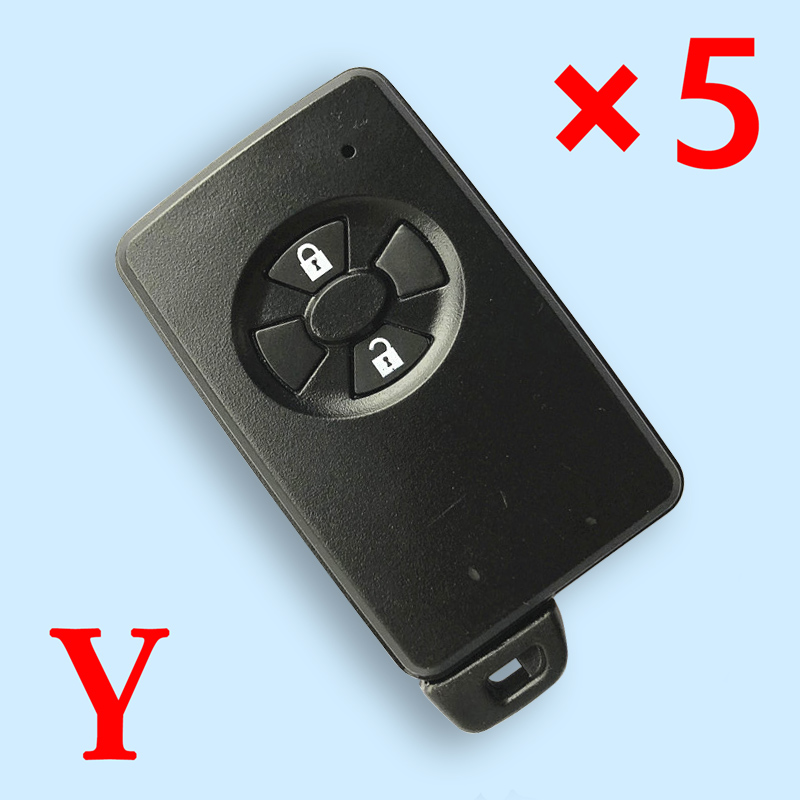 2 Buttons Smart Key Remote Shell 2006 Japanes for Toyota Rav4 - Pack of 5