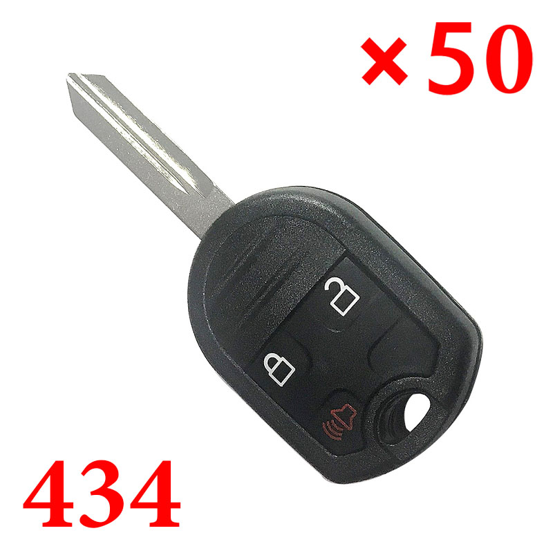434 MHz Remote Head Key for Ford / Mercury 2001-2018 - (with 4D63 80 Bit Chip) - Pack of 50