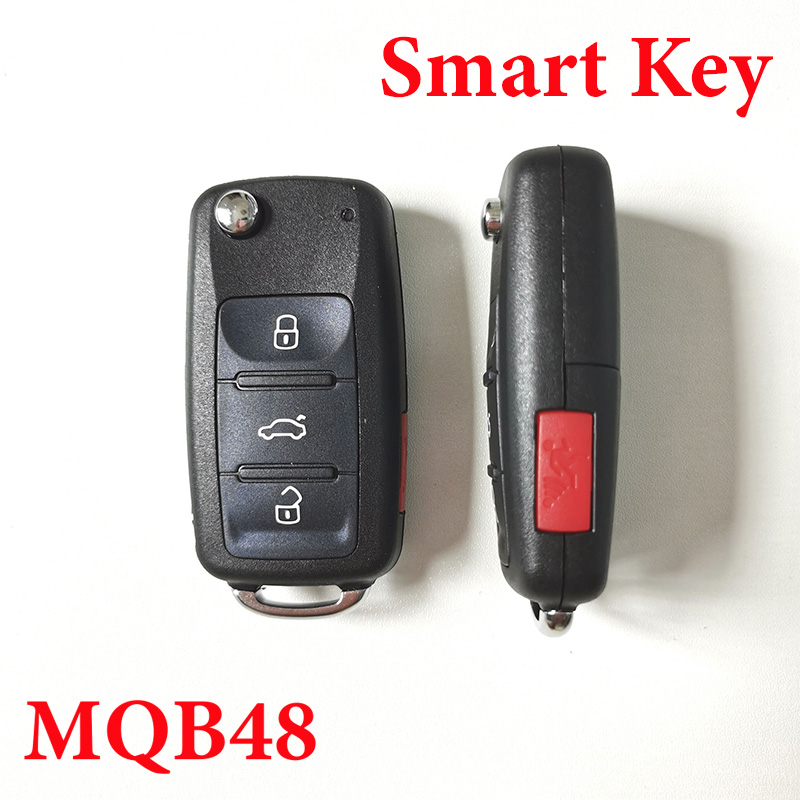3+1 Buttons 315 MHz Smart Proximity Key for VW 4th 5th Immo Cars  - with MQB48 Chip